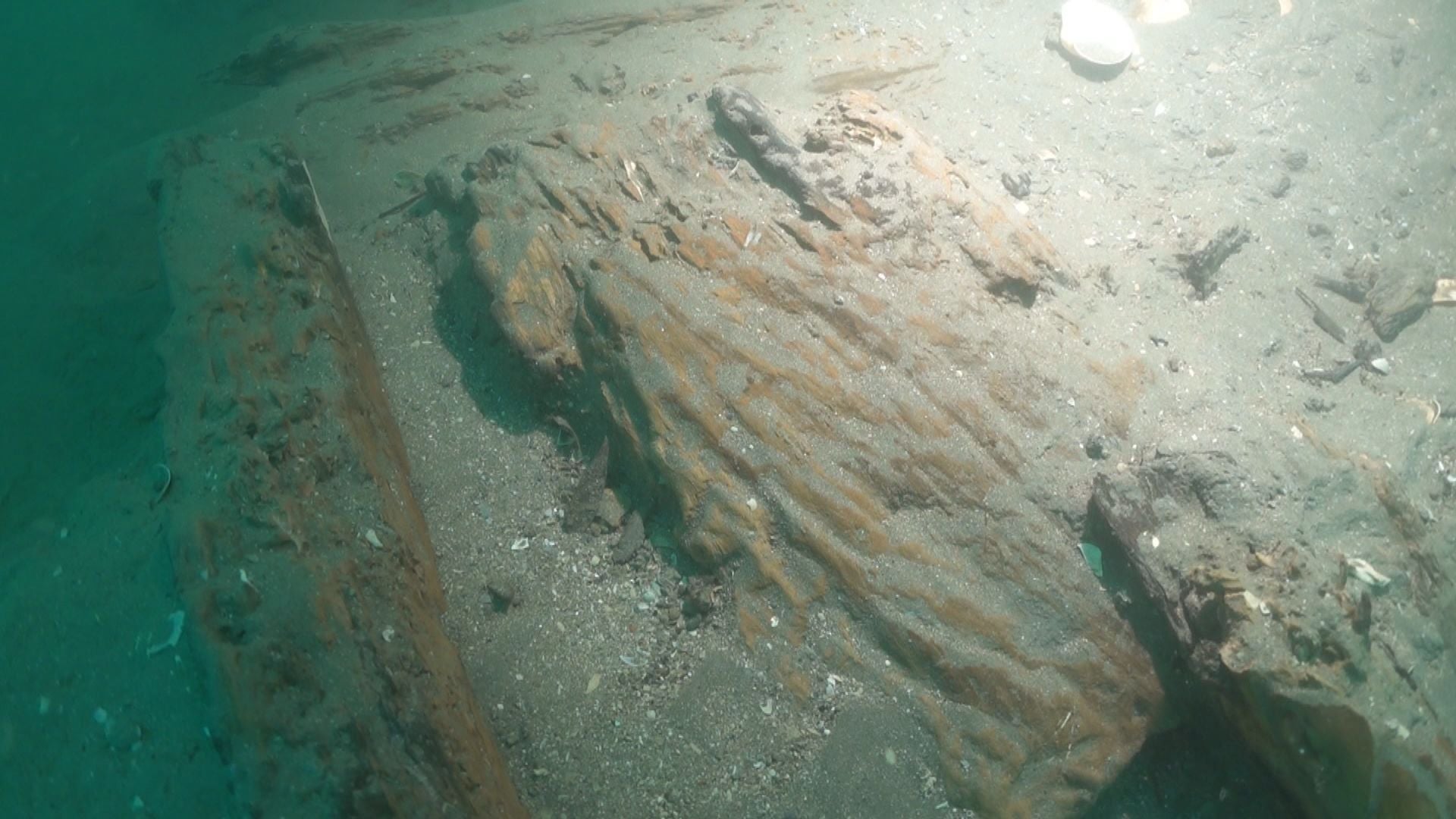 元寇の船」3隻目の発見か 海底で船体の一部とみられる木材を撮影 “海