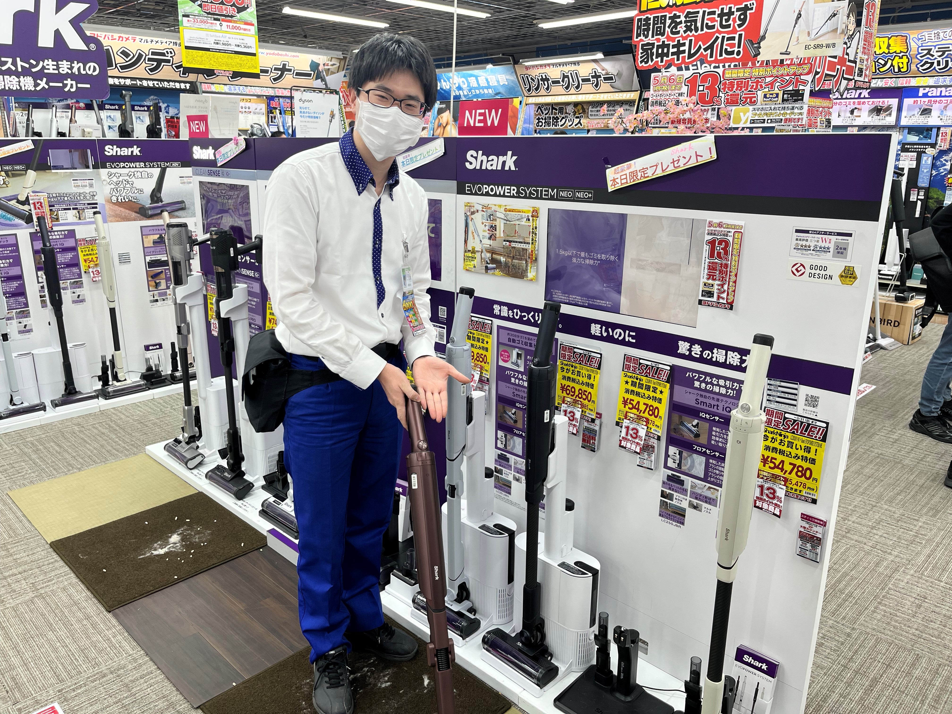 ワンタッチで操作できるワイヤレスステッククリーナー！「Shark Ninja