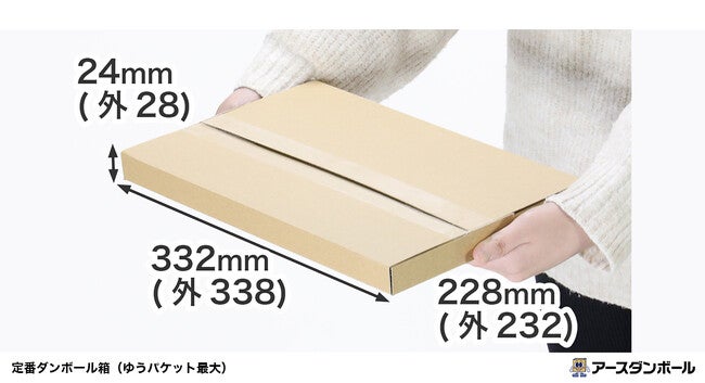 ゆうパケットの最大サイズを目指して設計！通販商品・フリマアプリの