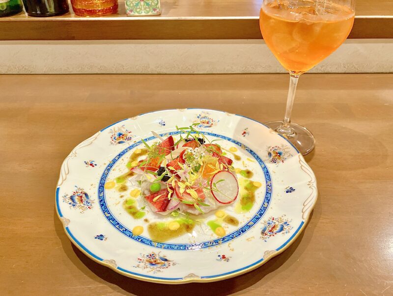 SALVIATI & Co葉っぱ型ガラス皿オレンジ 紫 2点MADE ITALY イタリア製金彩紫硝子デミタスカップ＆ソーサー（アレキサンドライト