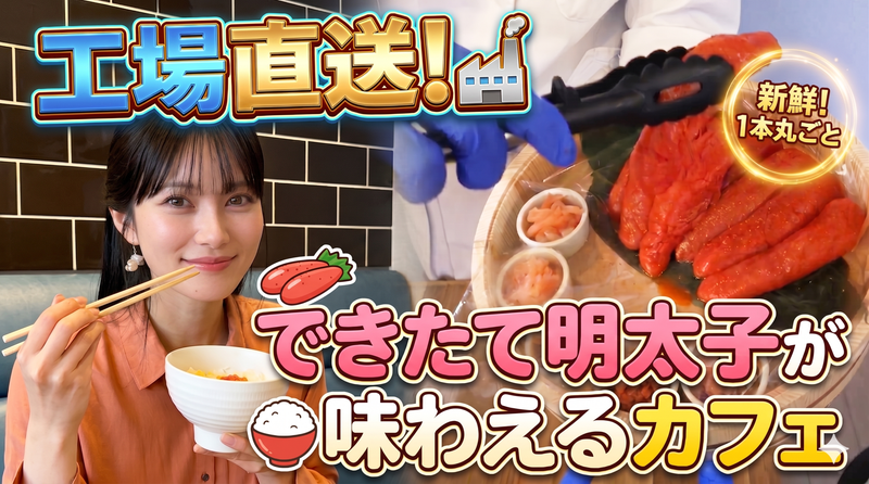 福岡グルメ】工場直送！一度も冷凍しないできたて明太子の粒立ちが