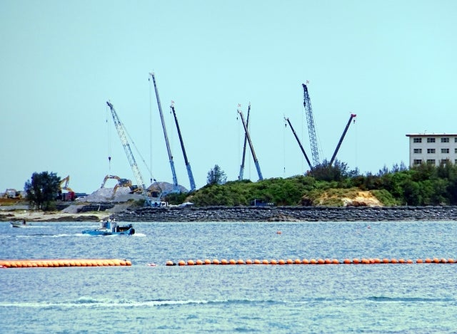 辺野古の普天間飛行場代替施設の建設工事